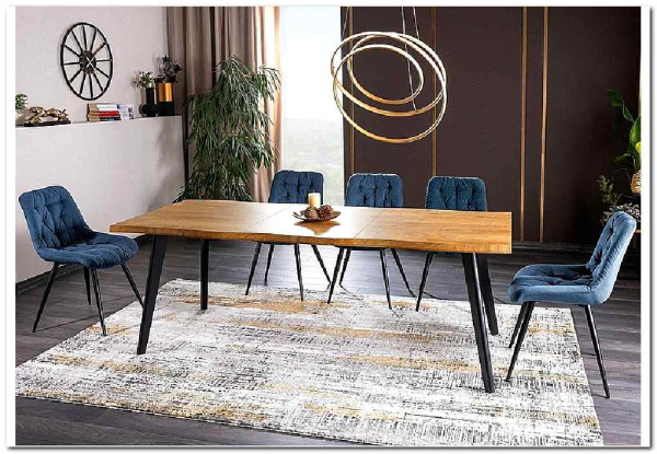 Стол обеденный Signal FRESNO раздвижной (дуб/черный мат)