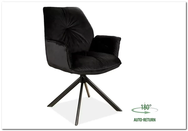 Стул кухонный Signal BOOGIE II Velvet Bluvel 19 черный/черный мат