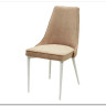 Стул NEPAL-P БЕЖЕВЫЙ 5 велюр/ белый каркас