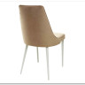 Стул NEPAL-P БЕЖЕВЫЙ 5 велюр/ белый каркас