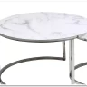 Комплект Signal ATLANTA B, 2 стола журнальных (эффект белого мрамора/хром)