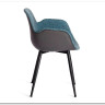 Стул VALENTINO (mod. PC45-2) Turquoise (бирюзовый)/Grey (серый)/чёрный