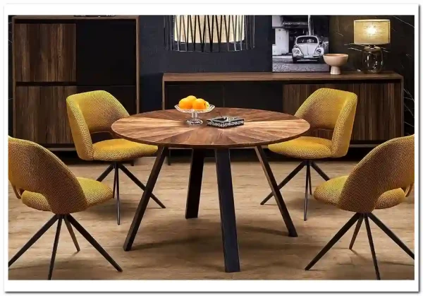 Стол обеденный Halmar DANILO 120 (орех/черный)