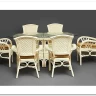 Комплект обеденный "ANDREA GRAND" (стол+6 кресел) TCH White (белый)