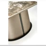 Стол обеденный Halmar ROBINSON (бежевый мрамор/капучино/черный)