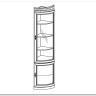 Стеллаж угловой ME-11 корона L/P Merano Taranko
