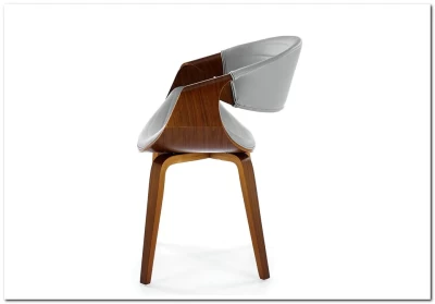 Стул кухонный Halmar K544 (серый/орех)