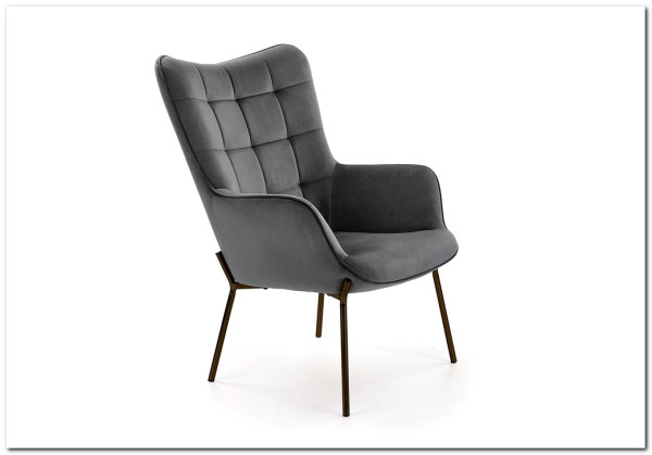 Кресло CASTEL  Halmar (серый/черный)