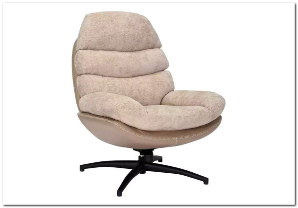 Кресло SIGNAL GISELLE (бежевый/бежевый/черный мат)