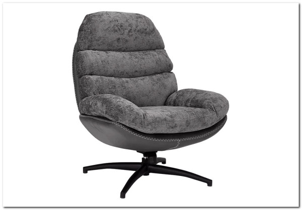 Кресло SIGNAL GISELLE (серый/серый/черный мат)