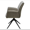 Стул YOZEF 360 град. поворот. KN01-04 Светло-серый, ткань / Черный, DISAUR