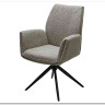 Стул YOZEF 360 град. поворот. KN01-04 Светло-серый, ткань / Черный, DISAUR