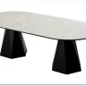 Стол ОРФЕЙ 240 нераскладной цвет ОНИКС (ONYX SABLE PULIDO), керамика / Черный каркас