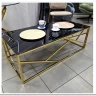 Стол журнальный Signal ESCADA A II (эффект черного мрамора/золотой)