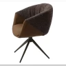Стул ГИССЕН (GISSEN) 360 град., цвет КОФЕ HP032-08A PU / V885-1, экокожа / ткань / ЛАТТЕ, ®DISAUR